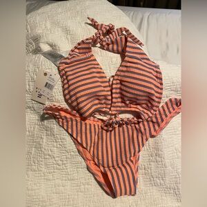 Billabong Vibrant Peach and Blue Bikini